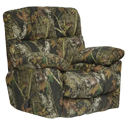 Chimney Rock Large Lay-Flat Recliner in Camo Fabric